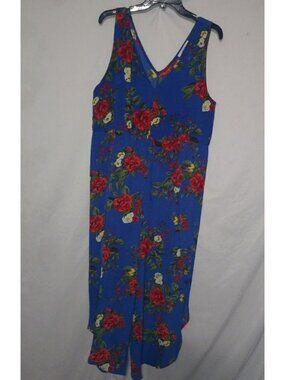 Purple Snow XL Lapis Red Roses Romper Jumpsuit Plus